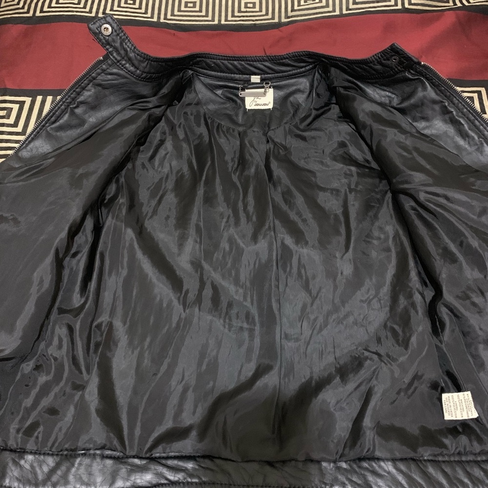 Black leather jacket
